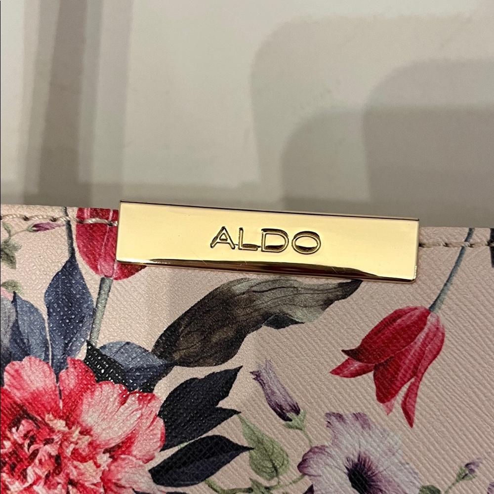 Aldo Floral Tote with Brown Handles - Picture 2 of 8